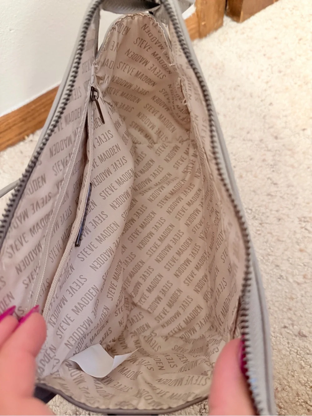 Steve Madden Olive Green Crossbody Bag with Chain Strap